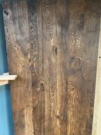 Massief eikentafel recht 100x225cm geborsteld en behandeld, Ophalen, Vijf personen of meer, Ovaal, Nieuw