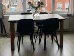 Dining table Oak veneer, Ophalen, Gebruikt, 100 tot 150 cm, Eikenhout