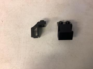 Lego plaat aangepast 1x2 met stoommachine cilinder zwart (2) beschikbaar voor biedingen