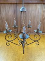 Hanglamp boven de eettafel, Ophalen, 50 tot 75 cm, Zo goed als nieuw, Metaal
