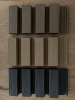 Composiet Schutting Samples - Teak, Eiken, Walnoot, Ophalen of Verzenden, Nieuw, Hout, 20 tot 50 mm