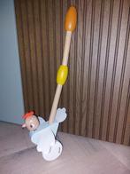 Janod Duwstok Duwfiguur Haan - Houten Speelgoed, Kinderen en Baby's, Ophalen of Verzenden, Gebruikt, Duw- of Trekspeelgoed