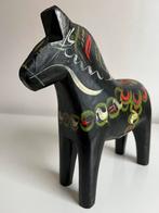 Vintage Dala Paard Dalarna Zwart Nils Olsson H 20 cm 60’s, Ophalen of Verzenden