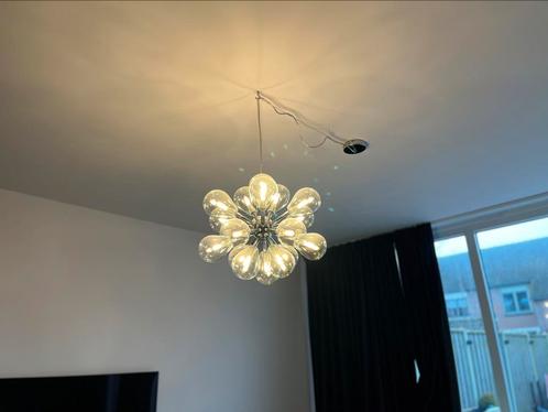 Kroonluchter - plafondlamp, Huis en Inrichting, Lampen | Plafondlampen, Zo goed als nieuw, Glas, Ophalen