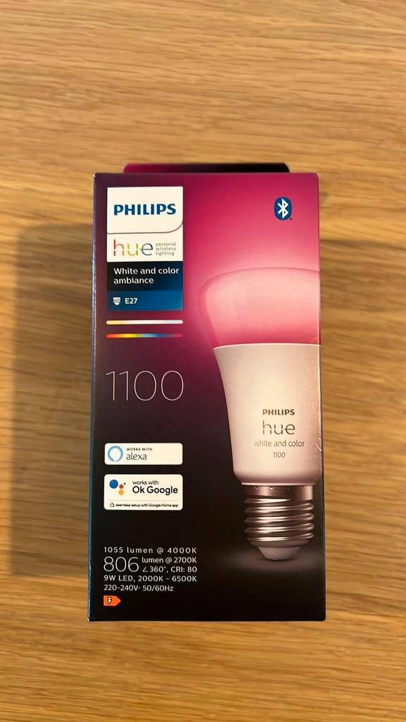 Philips Hue E27 color 1100 lumen (nieuw), Huis en Inrichting, Lampen | Losse lampen, Nieuw, Led-lamp, Minder dan 30 watt, E27 (groot)