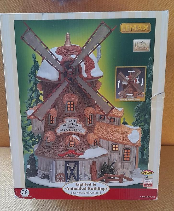 East Moorland Windmill molen LEMAX met poppetjes, Diversen, Kerst, Gebruikt, Ophalen