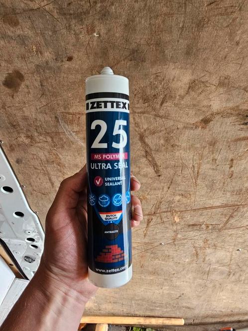 Zettex MS 25 Ultraseal, Polymer, Antraciet, 290 ml, Doe-het-zelf en Verbouw, Isolatie en Afdichting, Nieuw, Ophalen of Verzenden