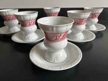 6 Rüdesheimer Koffie Bekers met schotels - Asbach Uralt beschikbaar voor biedingen