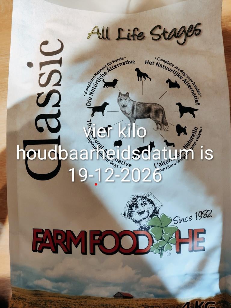 Farmfoodbrokken nieuwe zak, Ophalen, Hond