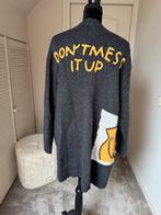 Zara lang vest met print oversized antraciet grijs maat M, Maat 38/40 (M), Verzenden, Zara, Zo goed als nieuw