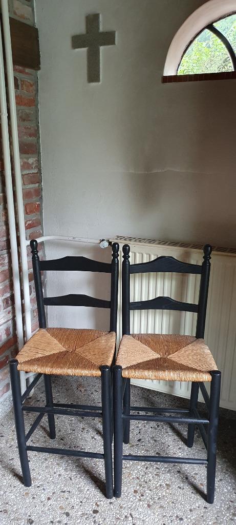 Twee decoratieve kerkstoeltjes, Antiek en Kunst, Antiek | Meubels | Stoelen en Banken, Ophalen