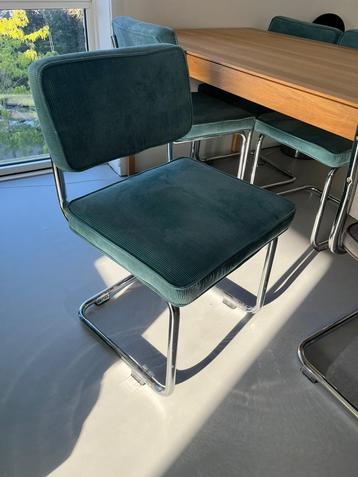 Eetkamerstoelen turquoise (set van 4) beschikbaar voor biedingen