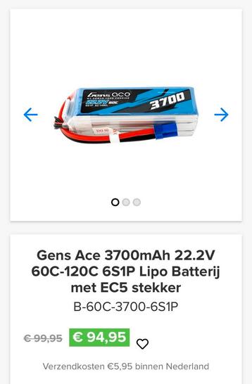Gens Ace 6s lipopacks 3700 mah beschikbaar voor biedingen