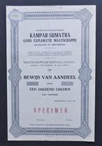 Kampar Sumatra Goud Exploratie Mij.- 1926, Postzegels en Munten, Aandelen en Waardepapieren, Verzenden, 1920 tot 1950, Aandeel