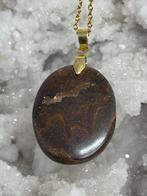Boulder Opaal Edelsteenketting - Roestvrijstaal, Bruin, Nieuw, Ophalen of Verzenden, Steen of Mineraal