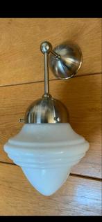 Opaal glas wandlamp retro vintage mid century lamp, Ophalen of Verzenden
