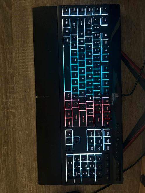 Corsair K55 RGB Toetsenbord + Corsair M55 RGB Muis, Computers en Software, Toetsenborden, Zo goed als nieuw, Gaming toetsenbord