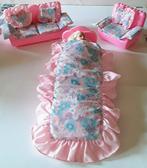 Vintage barbie bed en bankstel van Lucky uit 1989. Meubels., Ophalen of Verzenden, Gebruikt, Accessoires