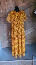 Plooienjurk heel zonnig Zara mt XS lange jurk, Zara, Geel, Ophalen of Verzenden, Zo goed als nieuw