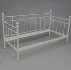 Wit metalen Ikea bed 90x200, Ophalen, 90 cm, Eenpersoons, Wit