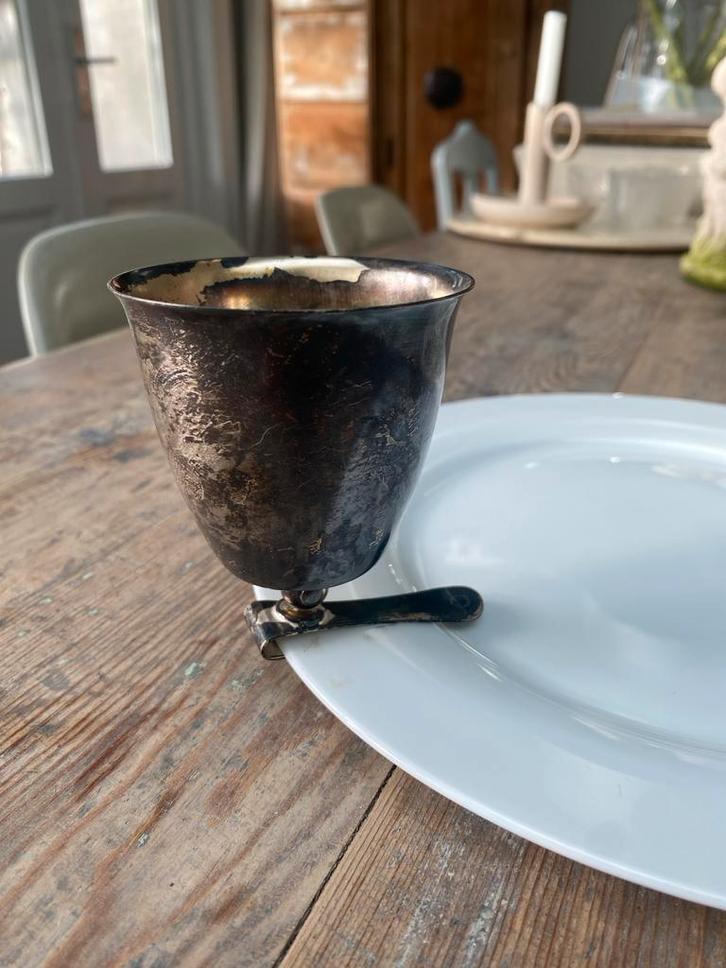 Vintage Lepeltjeshouder - Zilverkleurig, Antiek en Kunst, Antiek | Goud en Zilver, Zilver, Ophalen of Verzenden