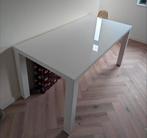 hoogglans witte tafel, goede kwaliteit, geen Ikea 80*160, Huis en Inrichting, Tafels | Eettafels, Zo goed als nieuw, 150 tot 200 cm