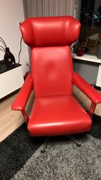 Zo goed als nieuwe leren Relaxstoel Rood!, 75 tot 100 cm, Minder dan 75 cm, Modern, Leer