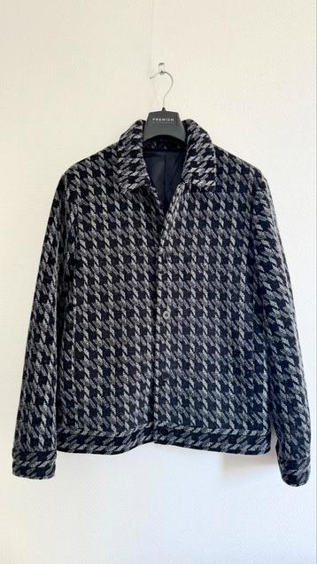 Premium Houndstooth Jacket – Black & Grey - Size L beschikbaar voor biedingen
