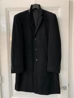Mooie zachte wollen overcoat heren mantel jas maat 52, Maat 52/54 (L), J Philipp, Zwart, Ophalen of Verzenden