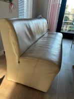 GRATIS! Gebruikte lederen eetkamerbank - Opknapper!, Huis en Inrichting, Banken | Sofa's en Chaises Longues, Ophalen, Gebruikt