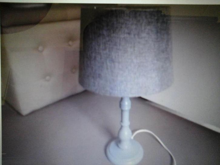 tafellamp, Huis en Inrichting, Lampen | Tafellampen, Zo goed als nieuw, Minder dan 50 cm, Hout, Stof, Ophalen of Verzenden