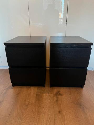 2x IKEA Malm Nachtkastjes met 2 Lades - afbeelding 3