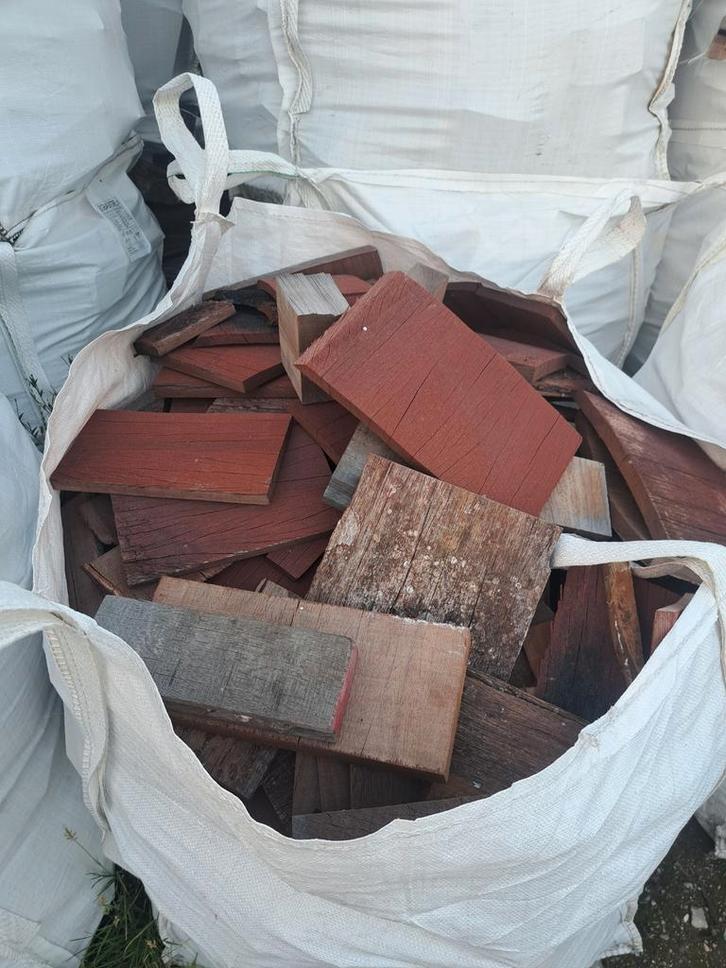 Azobe Hardhout Big Bag - Brandhout, Tuin en Terras, Haardhout, Overige houtsoorten, Ophalen