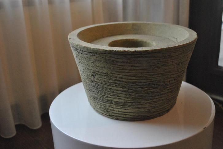 Vuurpot van steen, 16 cm hoog, diameter 27 cm, Tuin en Terras, Vuurkorven, Gebruikt, Ophalen of Verzenden