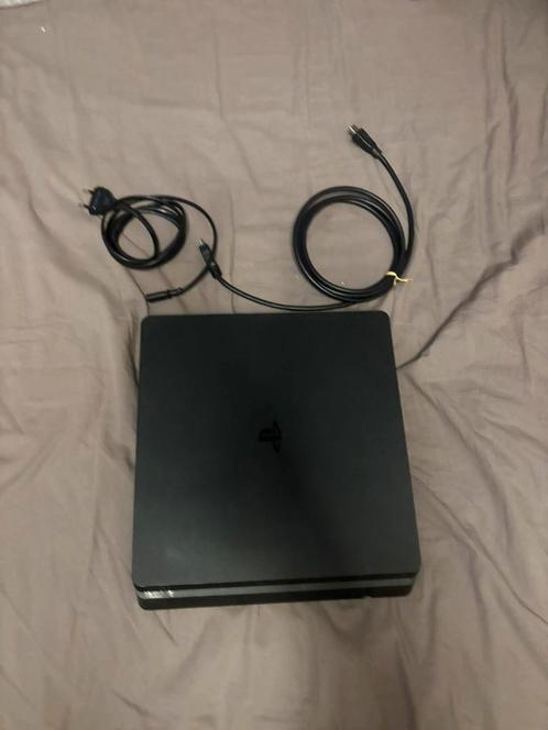 playstation 4 slim evt met monitor, Spelcomputers en Games, Spelcomputers | Sony PlayStation 4, Zo goed als nieuw, Slim, Met 1 controller