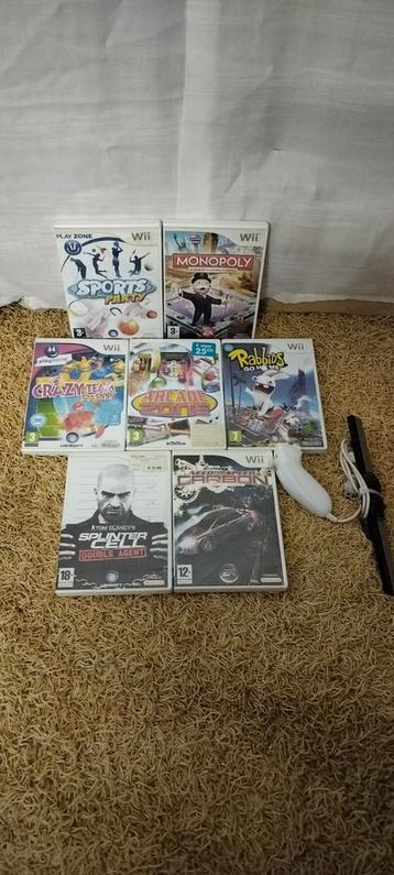 Wii Games Collectie - 7 Spellen + Nunchuck beschikbaar voor biedingen