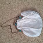 Avondtasje van zijden stof met edelstenen, Ophalen of Verzenden