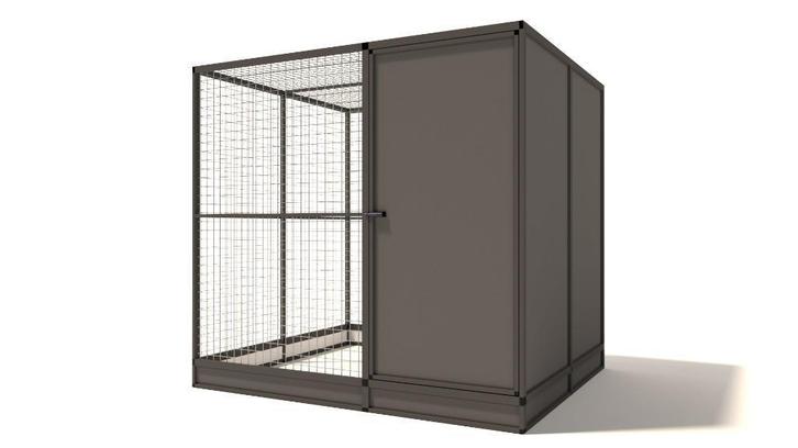 Aluminium voliere Yara 207 x 176 cm, Dieren en Toebehoren, Vogels | Hokken en Kooien, Nieuw, Volière, Aluminium, Ophalen of Verzenden