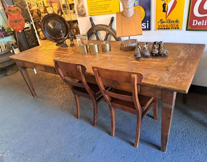 Antieke Franse eettafel 240 x 100 cm mooie landelijke tafel, Antiek en Kunst, Antiek | Meubels | Tafels, Ophalen