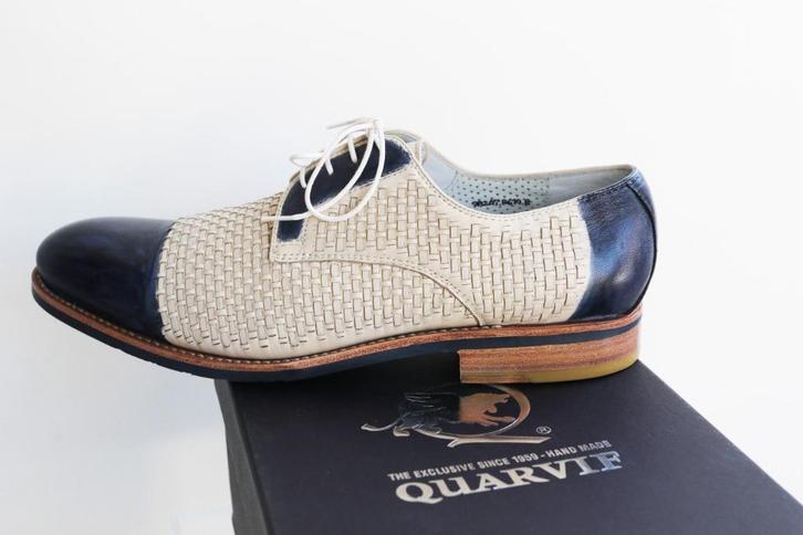 Nieuw in doos! Gevlochten two-tone Quarvif in 8 = maat 42, Kleding | Heren, Schoenen, Nieuw, Veterschoenen, Overige kleuren, Ophalen of Verzenden