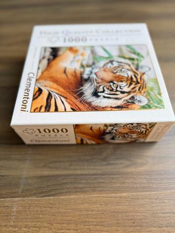 Prachtige Tijger Puzzel Clementoni 1000 stuks nieuw  beschikbaar voor biedingen