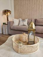 Raffia dienblad uit Marokko, Overige materialen, Schaal, Rond, Ophalen of Verzenden