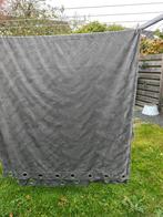 2 fluweelzachte, grijze verduisterende gordijnen, 100 tot 150 cm, 200 cm of meer, Ophalen of Verzenden, Zo goed als nieuw