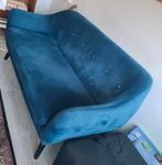 2,5-zitsbank EGEDAL fluweel blauw, Huis en Inrichting, Tweepersoons, 75 tot 100 cm, Ophalen of Verzenden, Zo goed als nieuw