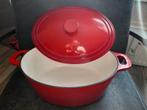 Zware ovale pan, Huis en Inrichting, Keuken | Potten en Pannen, Ophalen of Verzenden, Zo goed als nieuw, Gietijzer, Koekenpan of Braadpan
