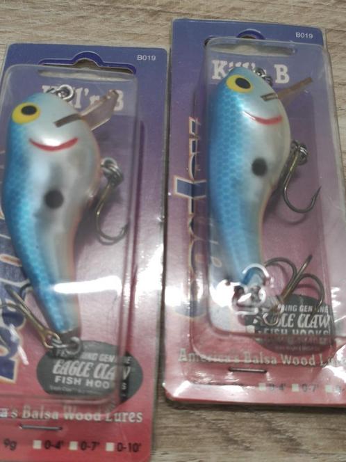 Setje 2 pluggen Bagley USA Killer Bee ( kunstaas ), Watersport en Boten, Hengelsport | Roofvissen, Nieuw, Overige typen, Ophalen of Verzenden