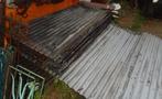 oude zinken golfplaten dakplaten, Ophalen