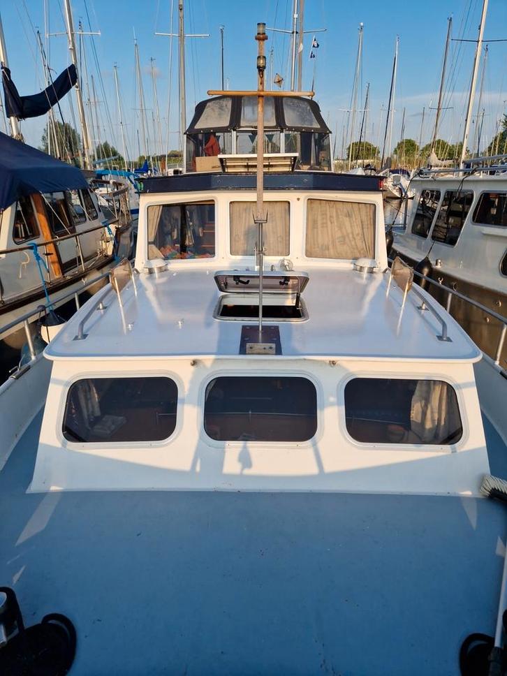 Geinkruiser met ligplaats tot juni 26 in zeewolde, Watersport en Boten, Motorboten en Motorjachten, Gebruikt, Staal, 9 tot 12 meter