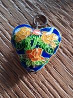 Hartvormige hanger met bloemen, Ophalen of Verzenden, Overige materialen
