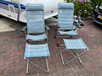 Camping stoelen met voetenbankje, Caravans en Kamperen, Ophalen of Verzenden, Zo goed als nieuw, Campingstoel